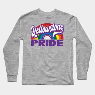 Rainbow Pride Yellowstone National Park Long Sleeve T-Shirt